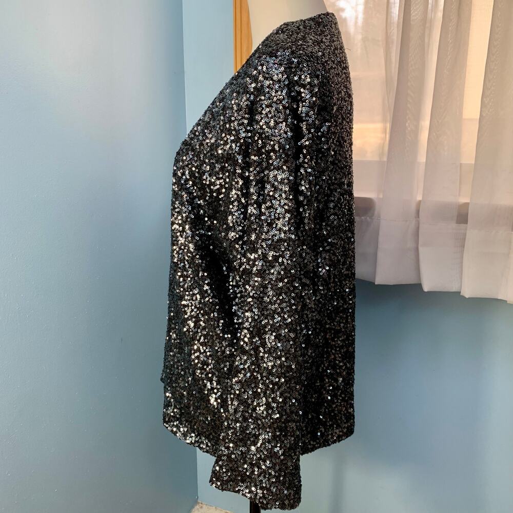 Gap Sequin Kimono Style Open Front Jacket Size Me… - image 4